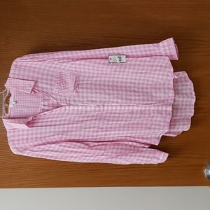 Pink checked light and airy top